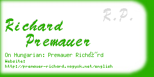 richard premauer business card